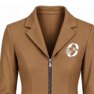 Chaqueta Ecuestre Camel para Mujer, Corte Entallado, Blazer para Montar a Caballo, Abrigo Elegante para Competencia Ecuestre, Ropa de Moda Personalizada al por Mayor - Product Image 3