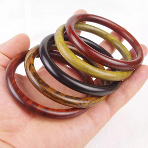 Pulsera de Madera de Ébano, Brazalete Redondo de Madera, Joyería de Lujo de Sándalo Natural, Regalo - Product Image 4