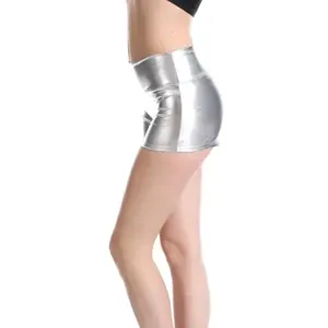 Proveedor de Shorts Casuales de PU para Mujer, de Cintura Alta, Corte Holgado, Estilo Urbano, Sexy, Transpirables y Ligeros - Product Image 5