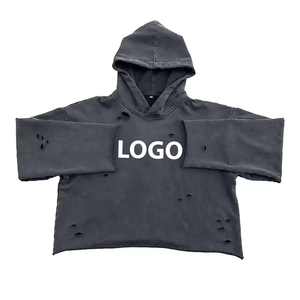 Sudadera con capucha personalizada para hombre, estilo vintage, desgastada, con efecto lavado ácido, salpicaduras de pintura y descolorida por el sol, de forro polar para invierno, estilo streetwear. - Product Image 5