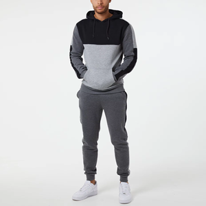 Sudadera con capucha para hombre, con bloques de color, manga larga, informal, con cordón ajustable y bolsillos laterales, para otoño, corte regular - Product Image 3