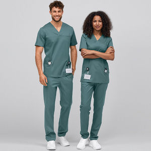 Breathable Medical Scrub Suit <b>Set</b> Hospital Staff <b>Doctors</b> Nurses Healthcare Professionals Comfortable Durable Uniform OEM Service - Product Image 5