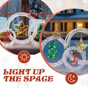 Set di 3 Decorazioni Natalizie a Forma di Lampadina Iridescente, Pre-Illuminate con 295 LED Bianchi per Decorazioni Festive Natalizie - Product Image 6