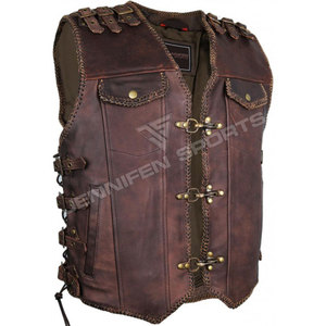 Chaleco de Cuero para Motocicleta, Casual, de Invierno, Transpirable, para Hombre, de Alta Calidad, Personalizado, Holgado, con Cierre de Cremallera, Estilo Urbano - Product Image 2