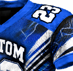 Maillot de football américain à dégradé de couleurs, personnalisé par sublimation, uniforme sportif pour hommes, séchage rapide, respirant, polyester, pour équipe - Product Image 5