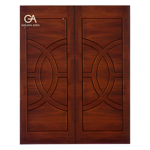 Puerta Doble de Madera Sólida Golden Aero, Diseño Contemporáneo, Patrón Decorativo con Ranuras, Estilo Abatible, Modelo GA-43L - Product Image 3