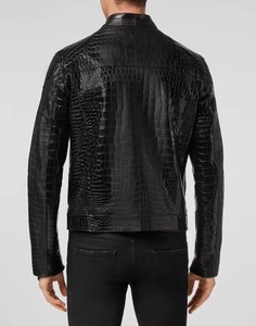 Custom Python Print <b>Leather</b> <b>Jacket</b> Men Luxury Genuine <b>Leather</b> Motorcycle OEM ODM Factory Sample Service Available - Product Image 4