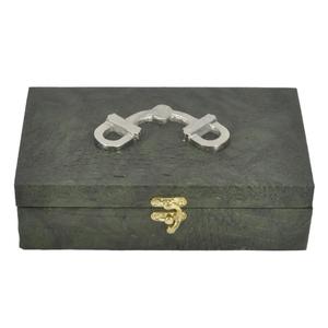 Silver Horse Bit Style Decorative Box Luxury Boxes & <b>Bins</b> Hot Sell Pure Leather Storage Gift Box Custom Size & Color Available - Product Image 1