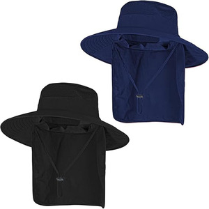 Chapeau Bob Unisexe Ajustable avec Cache-Nuque, Couleur Unie, en Maille de Polyester, Protection Solaire Extérieure pour Adultes, Printemps-Été, Décontracté - Product Image 1