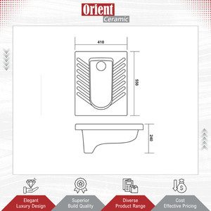 Premium Quality Bulk Selling Home Commercial Usage White <b>Ceramic</b> Sanitary Ware Easy to Clean Traditional Squatting <b>Pan</b> Toilet - Product Image 2
