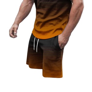 Nouveauté : Ensemble t-shirt et short pour homme, 2 pièces, personnalisation du logo, ensembles de haute qualité, tenue d'été respirante pour homme - Product Image 2