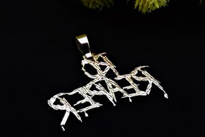 Pendentif HipHop Iced Out Bling en Argent Sterling 925 avec Moissanite VVS testée au diamant, personnalisable avec initiale ou nom, idéal pour un cadeau - Product Image 5