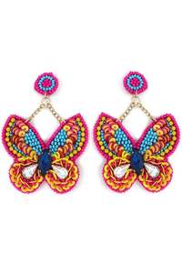 Best quality gorgeous Fashion Jewelry Earrings Boho <b>Large</b> Hoop Beaded Earrings Colorful Seed <b>Bead</b> Earrings for girls from India - Product Image 2