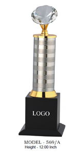 6.Metal diamond <b>trophy</b> designed for outstanding achievements - Product Image 5
