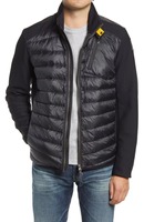 Chaqueta Híbrida Negra Unisex Personalizada al por Mayor con Cremallera Frontal, Capucha y Burbujas, Abrigo Ligero y Cálido para Invierno, Ropa Exterior para Exteriores OEM