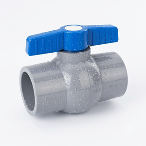 Vanne à boisseau sphérique filetée en PVC, raccord de tuyauterie en plastique, connecteur de contrôle de débit d'eau, solutions pour systèmes d'irrigation, de plomberie et d'approvisionnement industriel - Product Image 2