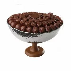 Bol à chocolat en métal pour ustensiles de cuisine, bol de service en acier inoxydable pour bonbons, fruits secs, collations, style maison - Product Image 1