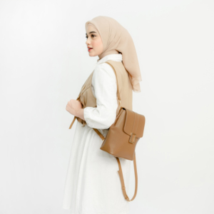 Women's Fashion Waterproof Square <b>Backpack</b> Synthetic <b>Leather</b> Authentic Lining Drill Buckle Closure <b>Large</b> Capacity Daily Use - Product Image 5