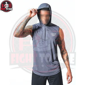 Lot de 3 débardeurs à capuche sans manches pour hommes, idéal pour l'entraînement, en tissu de qualité supérieure, vêtements de sport athlétiques, prix de gros - Product Image 4