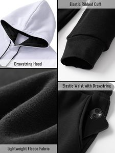 Unisex lightweight fleece hoodie Solid color full sleeve <b>tracksuit</b> Set with hoodie and <b>tracksuit</b> for Daily and Sports Wear - Product Image 4