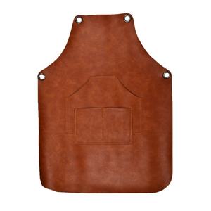 Tablier unisexe à bretelles en cuir réglables, Logo personnalisé, pour atelier, BBQ, cuisine, unisexe - Product Image 2