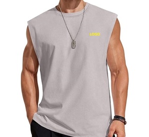 Mens Sleeveless Tank Top Plus Size Casual Sports <b>Vest</b> Breathable Quick Dry Knitted Polyester Gym Wear - Product Image 3
