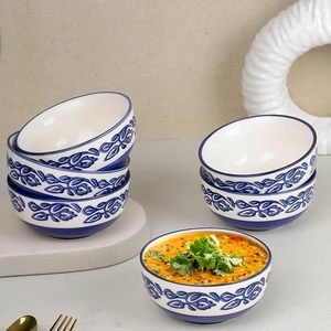 Bol en céramique élégant à prix abordable – Bol de cuisine et de salle à manger stylé pour soupes, salades, riz et collations - Product Image 6