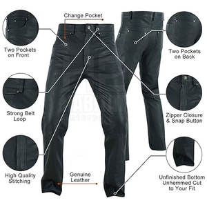 Pantalones de Cuero para Hombre a la Moda, Material Duradero, Ajuste Cómodo, Perfectos para Todas las Temporadas y Ocasiones - Product Image 4