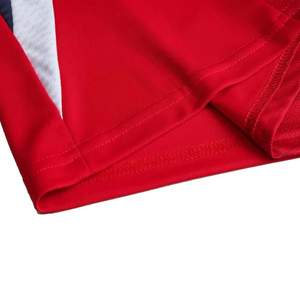 Ensemble de maillot de football pour hommes à rayures rouges et col en V, manches courtes, 2026, maillot de football personnalisé pour hommes, nouveau design, uniforme de football personnalisé pour équipe masculine - Product Image 5
