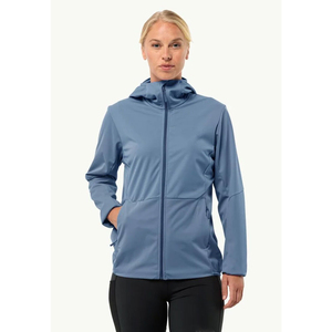 Best Quality <b>Women</b>’s Steel Blue Hooded Windbreaker <b>Jacket</b> Full-Zip Adjustable Hood Zipper Pockets <b>Lightweight</b> Outdoor OEM - Product Image 2