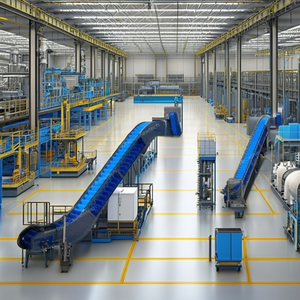 Sistema de Cinta Transportadora Totalmente Automática de 10 Pies, Sistema de Elevación, Transportador para Líneas de Procesamiento de Alimentos - Product Image 1