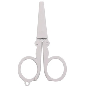 Ciseaux à sourcils pliables pour droitiers, lame courbée, pointe acérée, manche en plastique, coupe-papier portable, couleurs pastel - Product Image 4