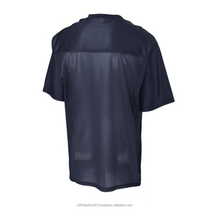 Maillot de football rétro uni à col en V, séchage rapide, imprimé, coupe ample et carrée, pour homme, basketball, maille, football, personnalisé, OEM - Product Image 4