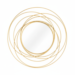 กระจกตกแต่งผนังรูปทรงเกลียวเหล็กสีทองสไตล์โมเดิร์นหรูหรา สำหรับตกแต่งบ้าน กำลังเป็นที่นิยมในปี 2026 - Product Image 1