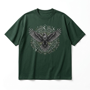 Custom Cyberpunk Mecha Cyber Deer Crest Graphic Men's Black Heavyweight T-<b>Shirt</b> Futuristic Alpha Stag Tee - Product Image 4