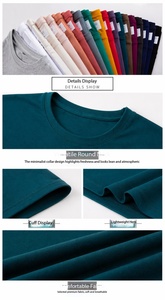 T-shirt à manches courtes en coton pur 190g, col rond, broderie personnalisée avec logo, prix usine Chine-Bangladesh, vente en gros. - Product Image 3