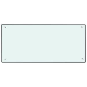 Revêtement mural de cuisine en verre trempé blanc 35,4 x 15,7 po - Product Image 3