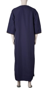 Robe ethnique du Ramadan, vêtement islamique, Jubbah, Thobe, Jubba, Thawb pour musulmans, couleur noire, en coton de soie respirant, Kaftan Thobe - Product Image 5
