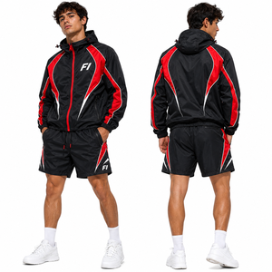Vestes pour hommes personnalisées à séchage rapide, grandes tailles, fermeture éclair intégrale, 100 % nylon, pour la gym, les sports de plein air, manches longues. - Product Image 1