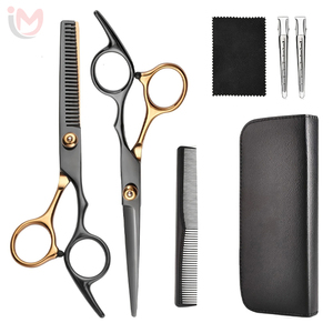 Kit professionnel de ciseaux de coiffure pour usage domestique, tondeuse à cheveux, rasoir, ciseaux de coupe et de dégradage pour barbier - Product Image 3