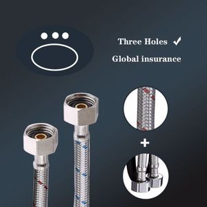 Rubinetto Moderno a 2 Maniglie per Bagno, Finitura Nichel Spazzolato, Stile Cascata, per Lavabo a 3 Fori - Product Image 4