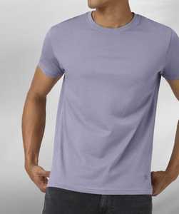 <b>Men's</b> Knitted Short Sleeve O Neck Solid Regular Fit Casual Eco-Friendly Breathable Lavender for T-<b>Shirt</b> - Product Image 2