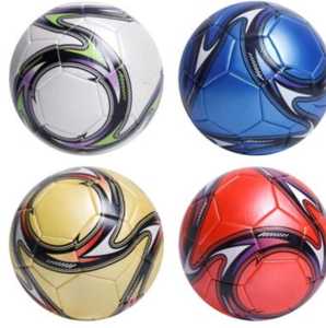 Ballon de football en PVC taille 5, durable, pour entraînement et matchs en intérieur et en extérieur, couleur personnalisée - Product Image 1