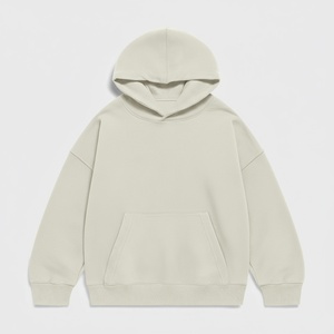 Men's Oversized Hooded Sweatshirt Solid <b>Blue</b> Fleece Casual Long Sleeve Pocket Knitted Winter Wear 2027 Dip Dye Eco-Friendly - Product Image 3
