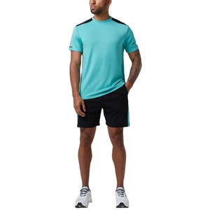 New Arrival Summer Men's Casual High Quality Short Sleeve <b>Knitted</b> Solid Quick Dry T Shirt Shorts <b>Sets</b> Custom 2 Pieces <b>Sets</b> - Product Image 4