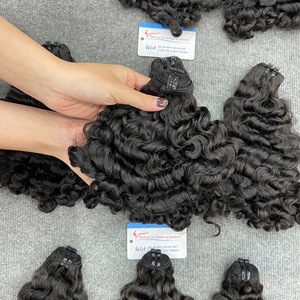 Extensions de cheveux bouclés birmans et vietnamiens, trame épaisse, prêtes à être expédiées, couleur mixte - Product Image 3