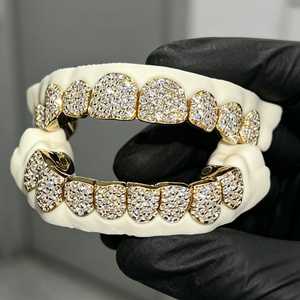 Grillz de Dientes Personalizados con Diamantes de Moissanita, Plata de Ley 925, Estilo Iced Out, Joyería Dental Hip Hop, Estilo Lujoso VVS, Regalo - Product Image 5