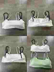 Custom Logo Women Plus Size Eco-Friendly Breathable for Medium Support Fashion Double Layer Solid Bandeau Halter Removable - Product Image 3