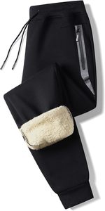 Pantalon de jogging en molleton de coton épais pour homme, coupe ample confortable, style décontracté, motif empilé, taille élastique, idéal pour le travail et le streetwear - Product Image 4