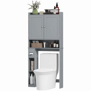 Gabinete de Almacenamiento para Baño Gris, Elegantes Estantes para Baño - Product Image 5